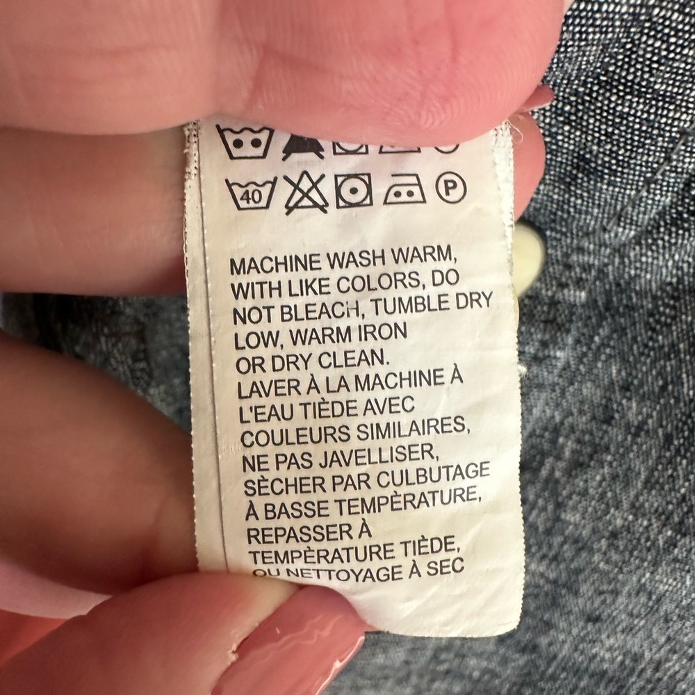 Vintage Lucky Brand Men's S Chambray Western Shirt Classic Fit Snap Buttons - Picture 10 of 10